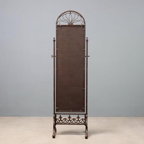 Silver Mirror in Wrought Iron For Sale - Image 8 of 9