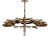 Snowflake Medial Chandelier in Gold Finish For Sale