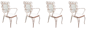 Italian Chairs in Wrought Iron, 1950s, Set of 4