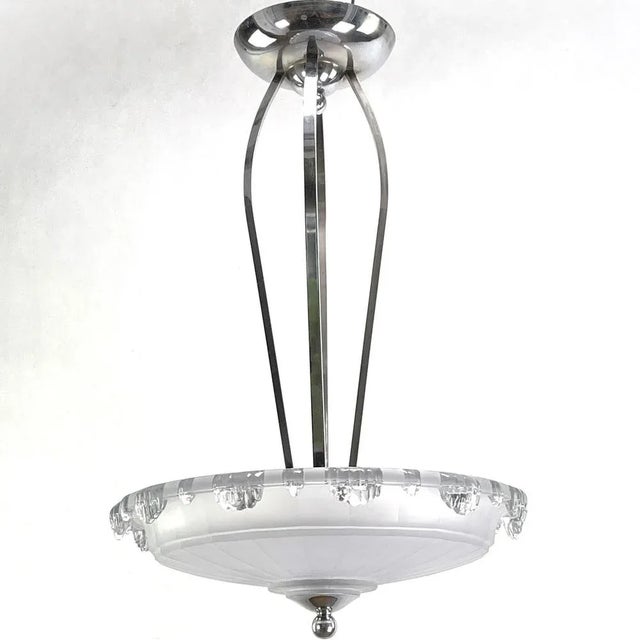 Art Deco Ceiling Lamp from Ezan, 1920s For Sale - Image 9 of 9