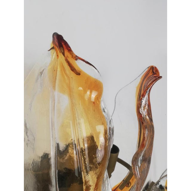 Leaf-Shaped Murano Glass Sconces from La Murrina, Italy, 1970s, Set of 3 For Sale - Image 15 of 18