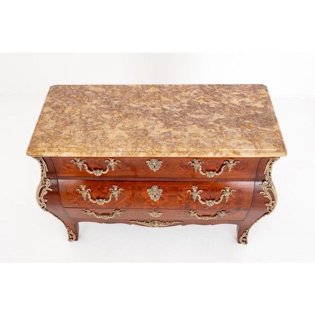 Antique French Louis XVI Bombe Commode, 1900s For Sale - Image 10 of 12