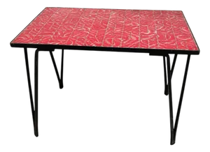 Red Ceramic Coffee Table, 1950s
