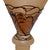 Vintage 14” Italian Frosted Amber Art Glass Trumpet Vase - Art Nouveau Style For Sale - Image 9 of 12