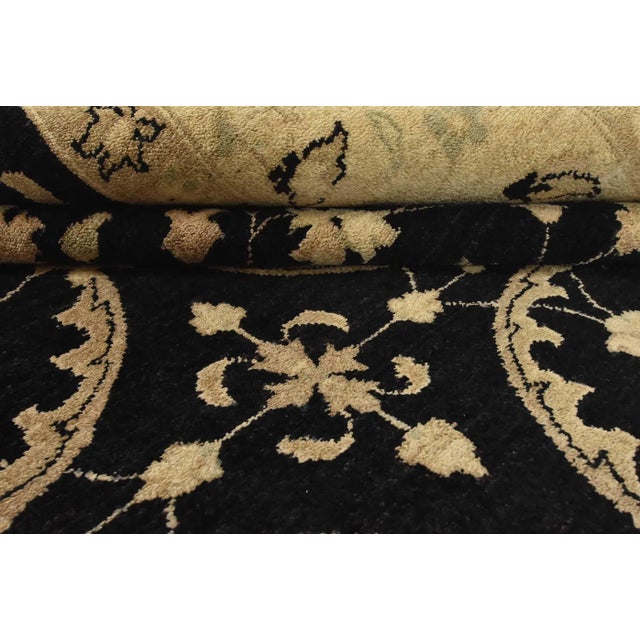Ziegler Rug 9’1” X 11’9” Black Wool Traditional Hand-Knotted Carpet For Sale - Image 10 of 14