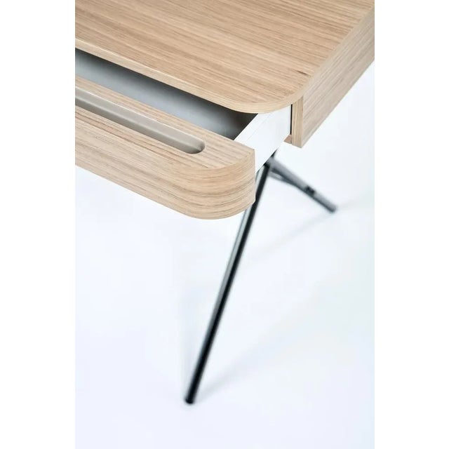 Cosimo Desk with Natural Oak Veneer and Glass Top by Marco Zanuso Jr. for Adentro, 2023 For Sale - Image 4 of 7