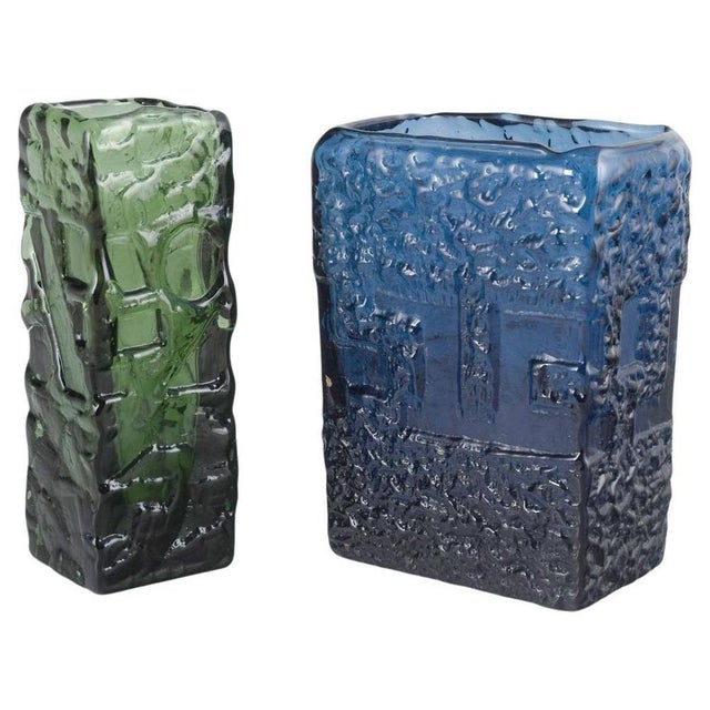 1960s Art Glass Vases by Göte Augustsson for Ruda Glasbruk, 1970s, Set of 2 For Sale - Image 5 of 5