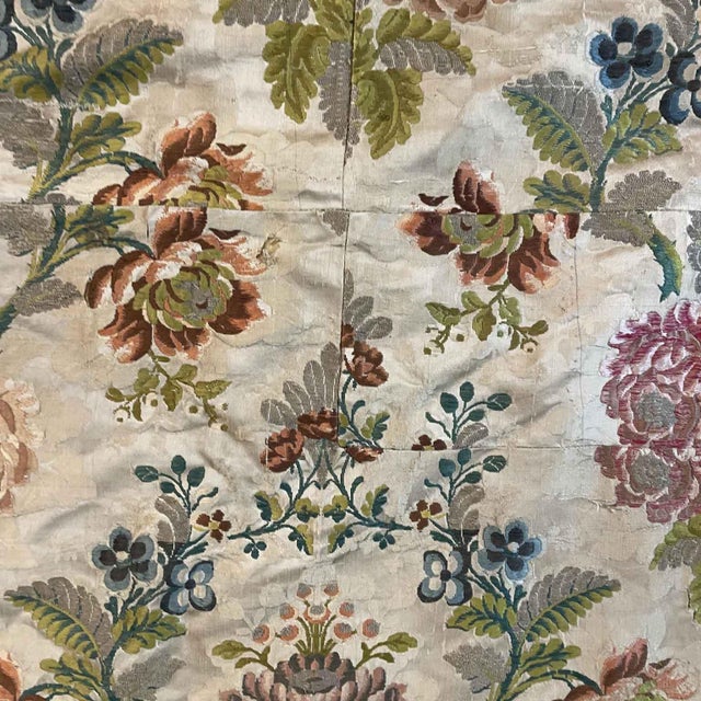 Antique Embroidered Round Tablecloth, 1700s For Sale - Image 3 of 10