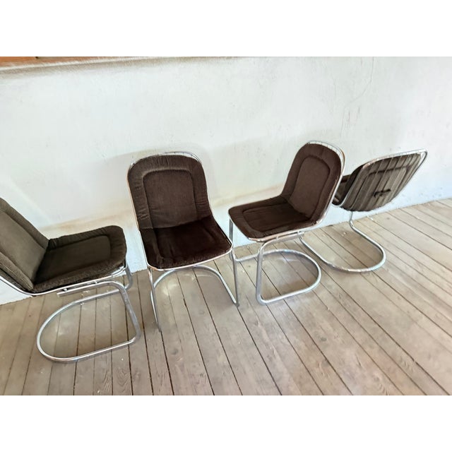 Vintage Dining Room Chairs attributed to Gastone Rinaldi, Italy, 1970s, Set of 4 For Sale - Image 9 of 18