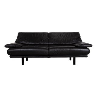 Alanda 3-Seater Sofa in Black Leather by Paolo Piva for B&b Italia / C&b Italia For Sale