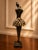 Contemporary Uttermost Bronze Finish Contemporary Ballerina Sculpture With Floral Petal Skirt For Sale - Image 3 of 7