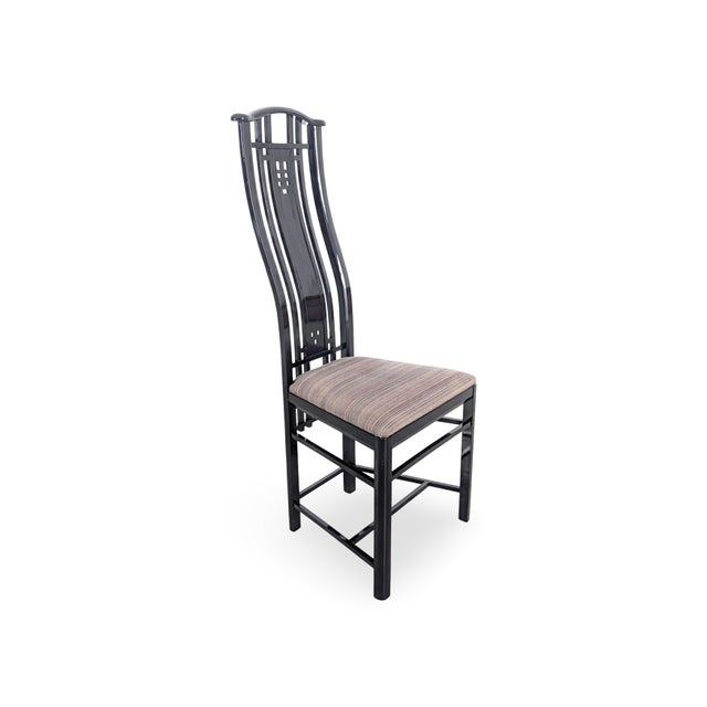 Black Chairs by Umberto Asnago for Giorgetti, Italy, Set of 3 For Sale - Image 4 of 11