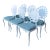 Vintage Cast Aluminum Shell Back Grotto Chairs - Set of 6 For Sale