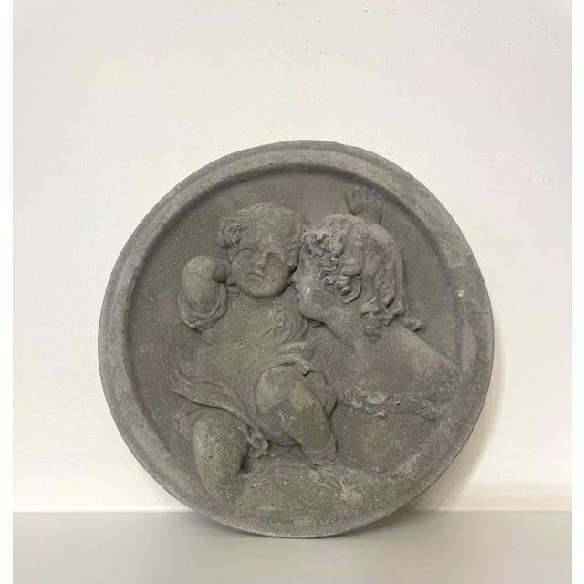 Vintage Garden Concrete Intaglio, the "Calmady Children" in the Style of Sir Thomas Lawrence For Sale - Image 4 of 11