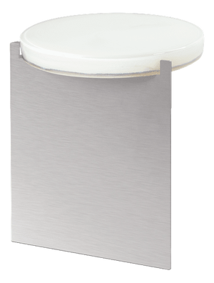 Alwa One Side Table with White Top & Brushed Stainless Steel Base by Sebastian Herkner for Pulpo