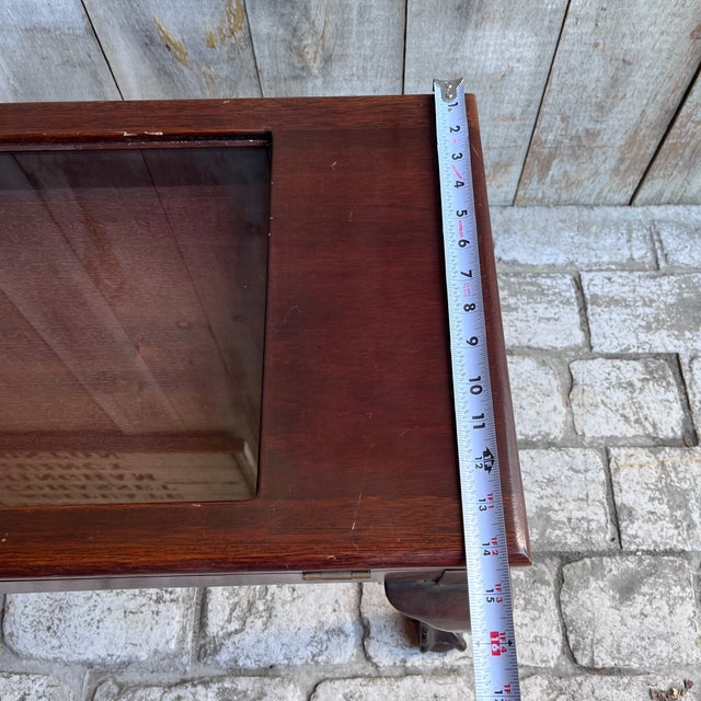 Antique Chippendale-Style Mahogany Vitrine / Display Table on Ball-and-Claw Feet For Sale - Image 11 of 13