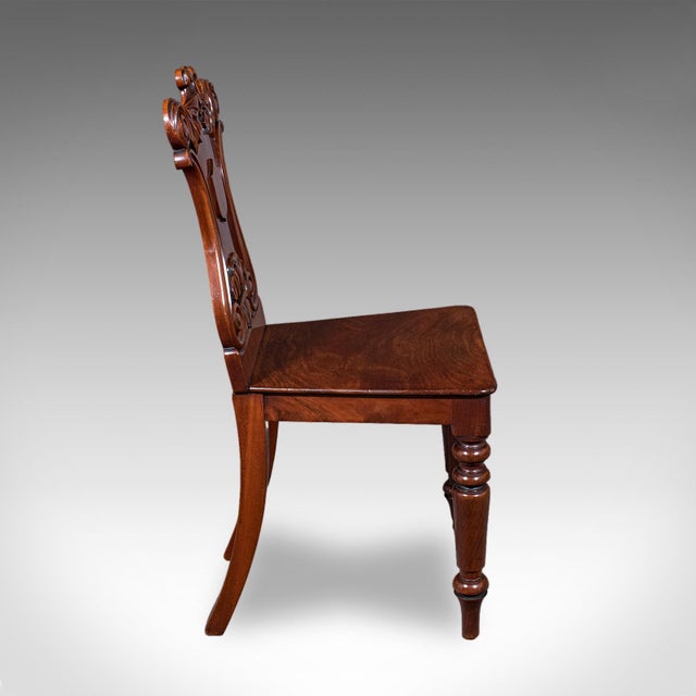 Victorian Antique Hall Chair, Scottish, Occasional, Reception, Side Seat, Victorian, 1860 For Sale - Image 3 of 10