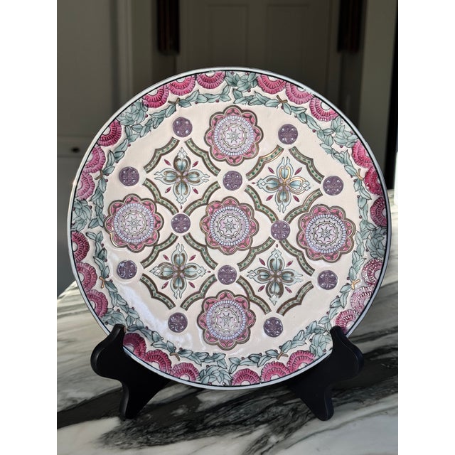 Vintage Chinoiserie Decorative Plate For Sale - Image 15 of 17