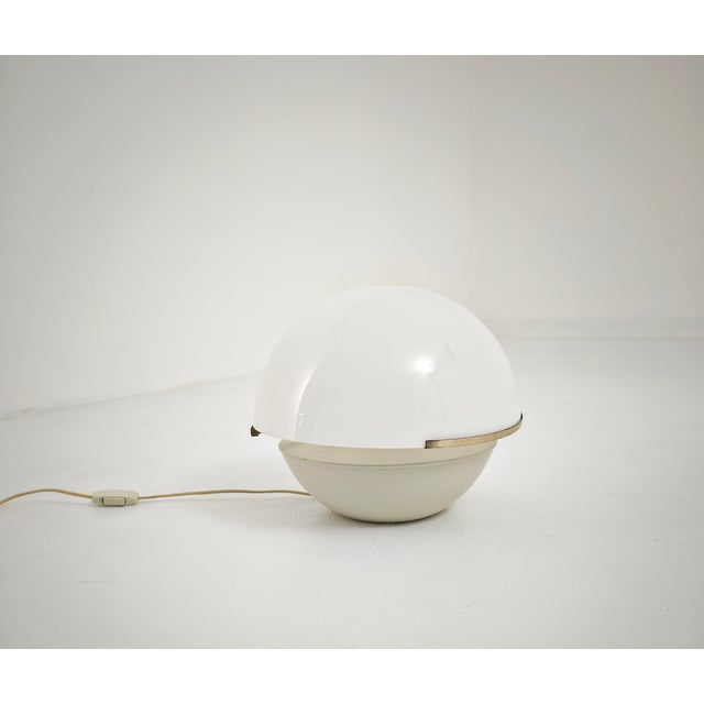 Metal Aluminum Table Lamp with Acrylic Glass Shade, Italy, 1960s For Sale - Image 7 of 11