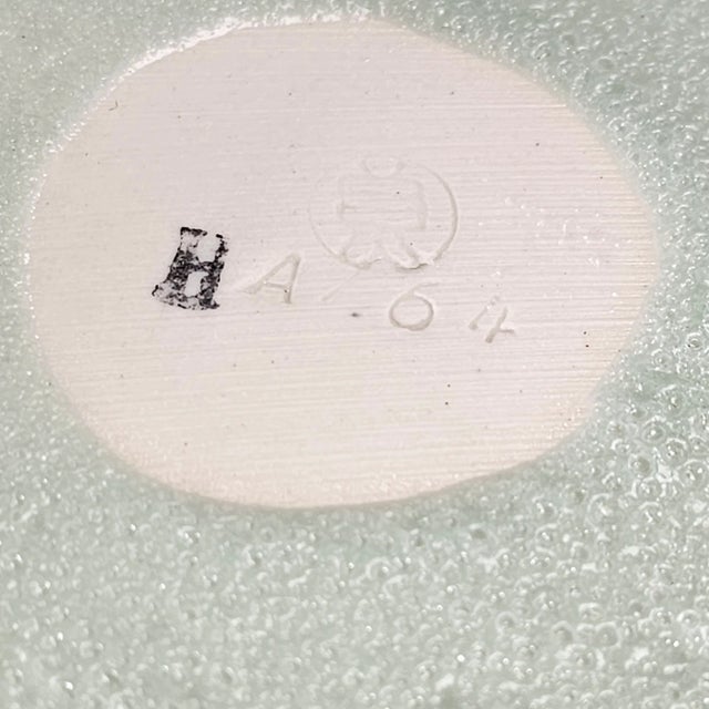 Mid-Century Japanese Ikebana Vessel With Celadon and Lava Glaze, Brutalist Stoneware For Sale - Image 12 of 13