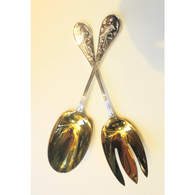1980s Tiffany & Co. Sterling Salad Utensil Set - 2 Pieces For Sale In New York - Image 6 of 8