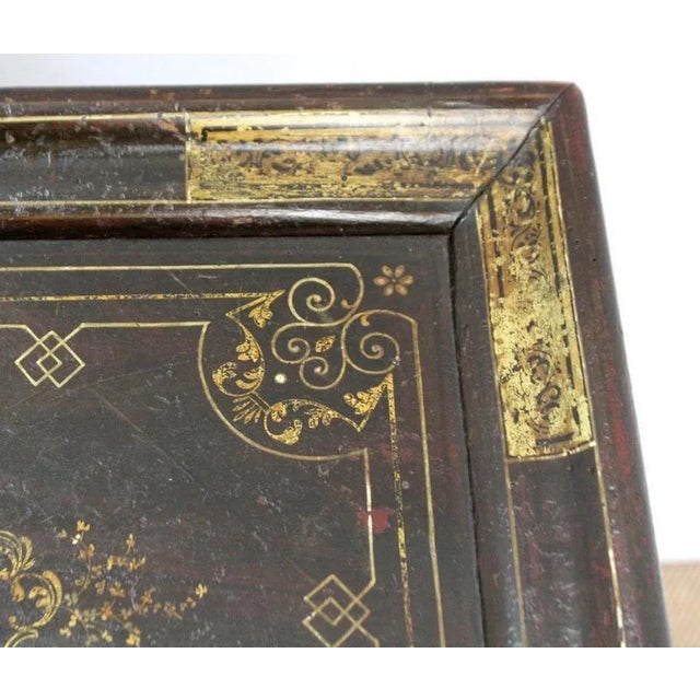 Wood Small Napoleon III Period Lacquered Wooden Work Table, Mid 19th Century For Sale - Image 7 of 18
