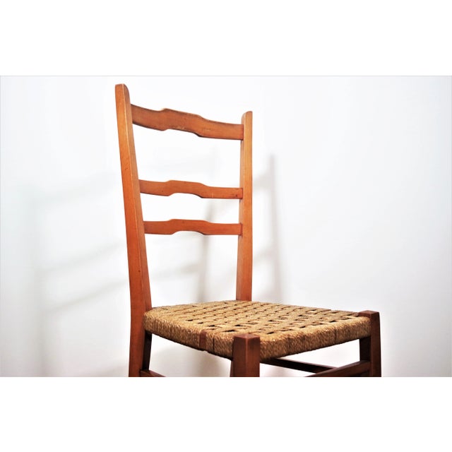 Table, Chairs & Sideboard in Wood, 1940s, Set of 9 For Sale - Image 13 of 18