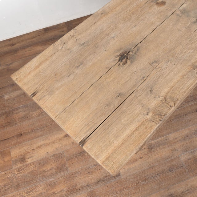 Late 18th Century Danish Baroque Oak Refectory Library Table Console For Sale - Image 4 of 17