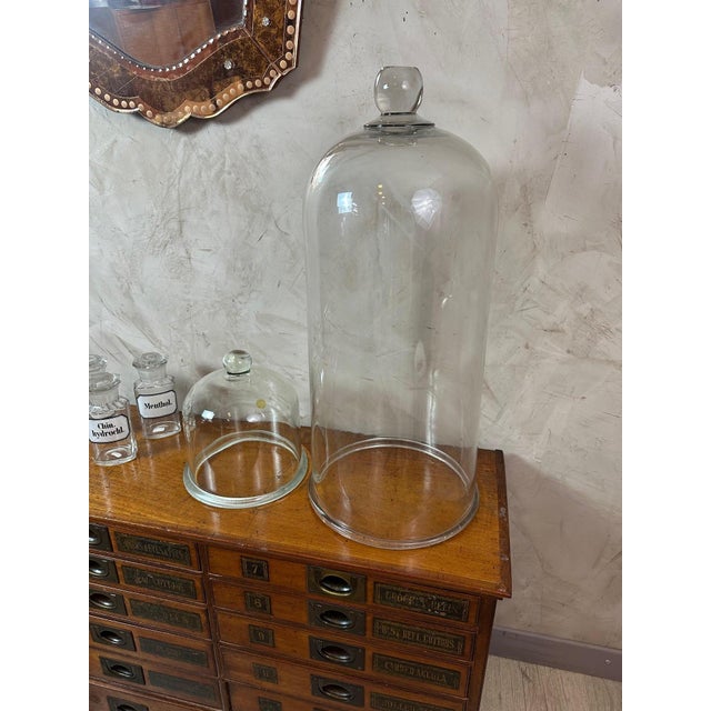 Large Bubbled Glass Bell, 1940s For Sale - Image 8 of 13