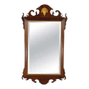 Chippendale Style Council Mahogany & Giltwood Wall Mirror 20th Century