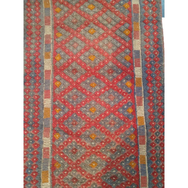 Wool on wool pile genuine hand made vintage Baluchestan runner-