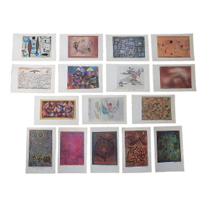 Vintage Mid 20th Century Modernist Abstract Paul Klee Lithographs - Set of 16