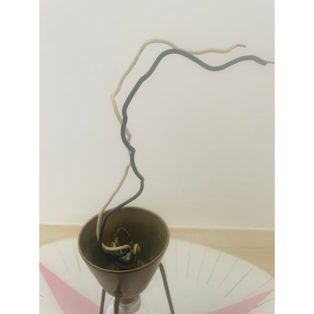 Mid-Century Modern Triangle Glass and Brass Ceiling Light, 1960s For Sale - Image 12 of 18