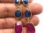 Bochic "Capri" Emerald, Ruby & Multi Rough Cut Sapphire Earrings Set In 18K Gold For Sale - Image 16 of 18