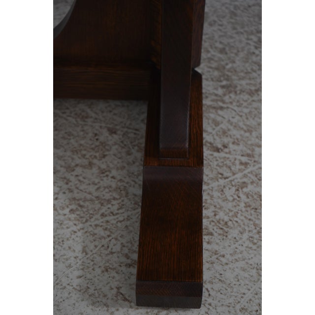 Stickley Mission Oak Round Dining Room Table For Sale - Image 17 of 18