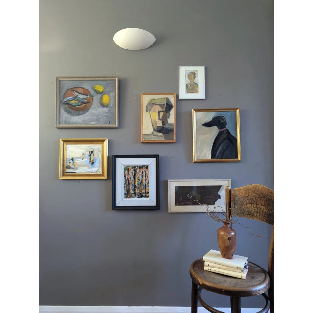 Mid-Century Modern Mid-Century Modern 'Woodland Colour' Vintage Mini Original Landscape Oil Painting, Framed For Sale - Image 3 of 12