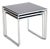 Vintage Chrome and Black Glass Side Tables from Brabantia, 1960s, Set of 3 For Sale