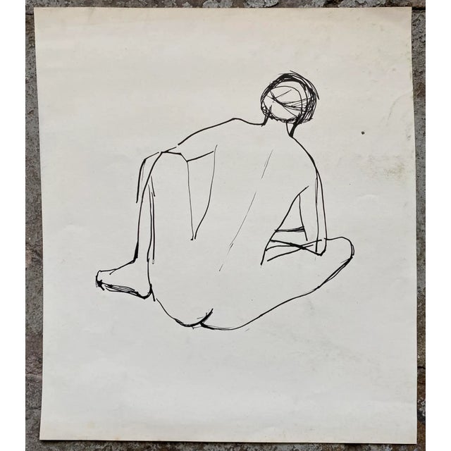 Nude drawing by Vermont artist Frank Wallace (1915/18-2003). Wallace was born in Toledo, Ohio and grew up in Massachusetts...