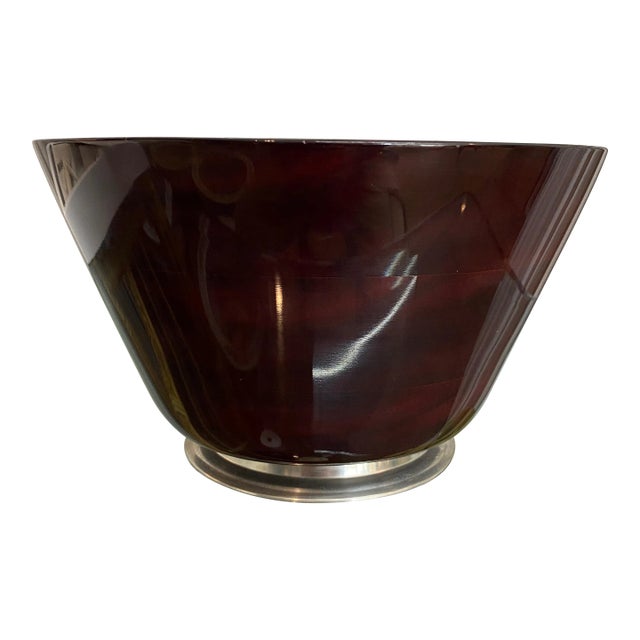 Tortoiseshell Style & Silver Bowl For Sale