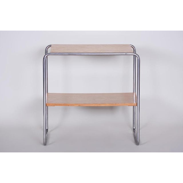 Small Czech chrome Bauhaus table. Period: 1930-1939 Source: Czechia.