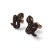 Sterling Silver 925 snake design earrings. Each earring features numerous natural round sapphires totaling 2.7 carats and...