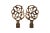 Contemporary Scrolled Vine Brass Lamp Finials - a Pair For Sale - Image 3 of 4