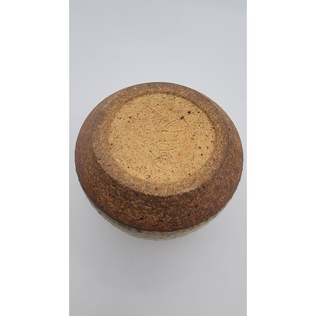 Mid 20th Century Studio Pottery Speckled Weed Pot For Sale - Image 10 of 10