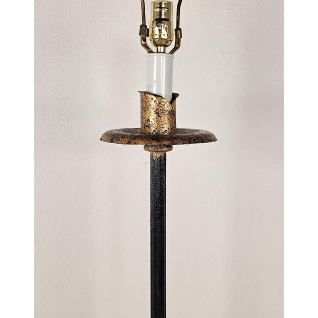 1970s 1970s Wrought Iron Torchères With Gilt Accents - a Pair For Sale - Image 5 of 8