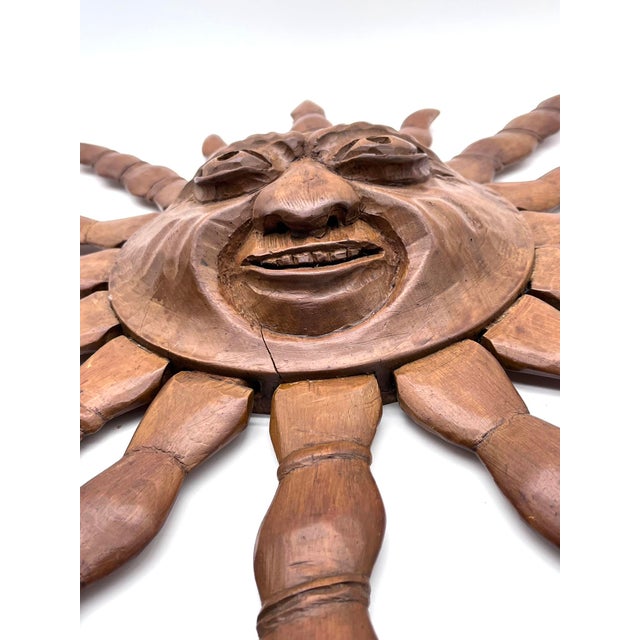 Mid-Century Sun Face Wall Mask from Hermann Reichegger, South Tyrol, 1950s For Sale - Image 13 of 14
