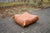 Original Ligne Roset Pouf / Ottoman in cognac leather. It was recoverd with cognac coloured leather many years ago. Good...