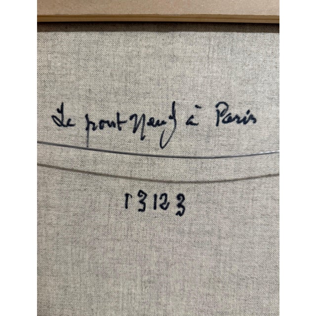 Late 20th Century Urbain Huchet, Post Impressionist Fauvist Art French Oil Painting Paris Bridge Urbain Huchet, c.1998 For Sale - Image 5 of 14