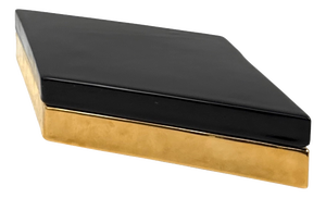 Vintage Golden Ceramic Box by Ferdinando Loffredo, 1970s