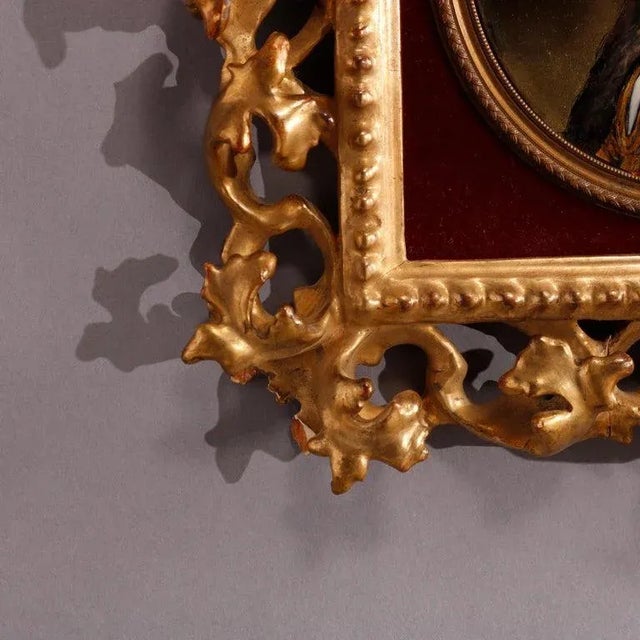 Antique Italian Enamel on Copper Portrait of Classical Woman in Giltwood Frame For Sale - Image 4 of 13