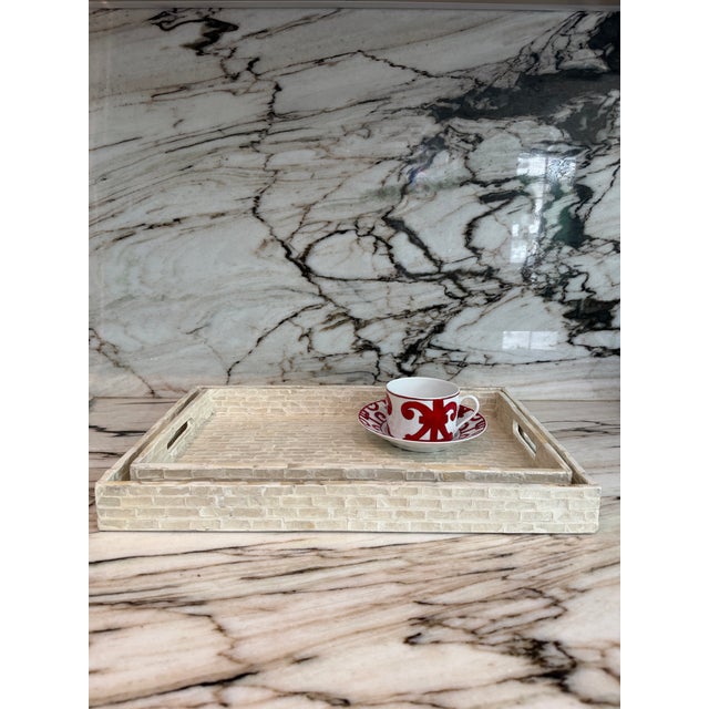 Inlaid Nesting Trays, 2 PCS For Sale - Image 4 of 9